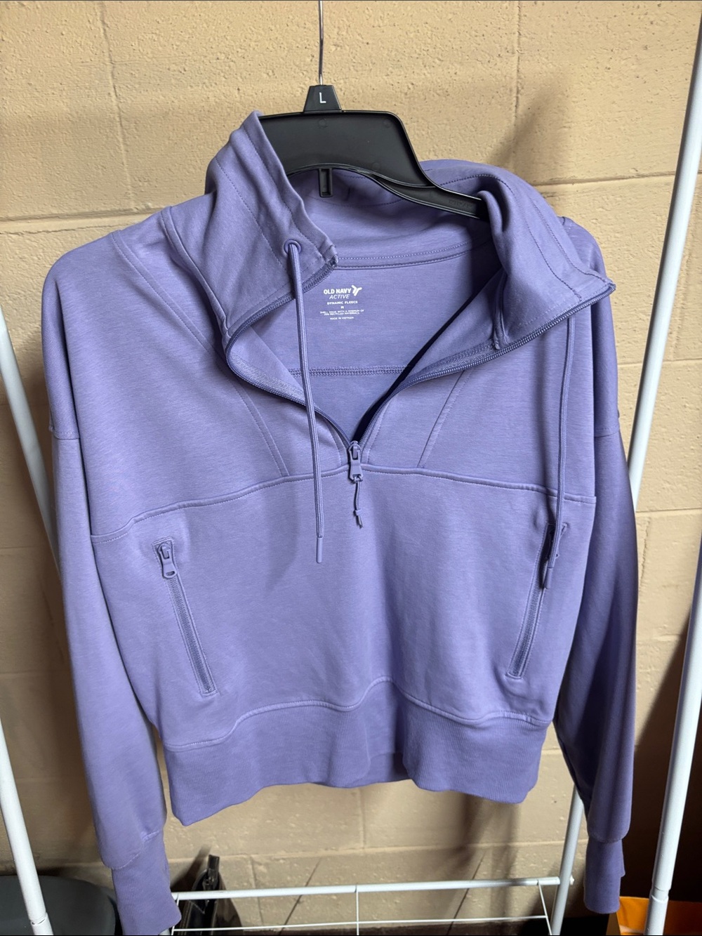 Old Navy Women's Lavender Zip-Neck Pullover